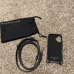 Bandolier Black Phone Case with Strap